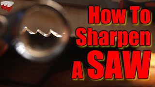 How to Sharpen a Saw  Bench Saw Maintenance [upl. by Strep]