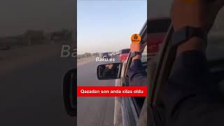 Qəzadan son anda xilas oldu❗️ qəza qeza avto avtomobil maşın polis baki baku azerbaycan [upl. by Jacoby]