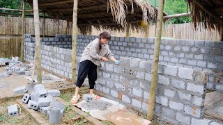 Building a brick house for pigs  Prepare cages for mating and breeding  Thảo Bushcraft [upl. by Anidnamra961]