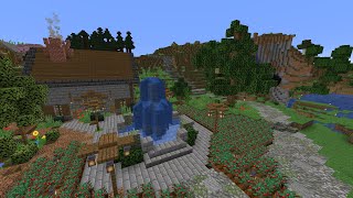 MINECRAFT  Town Design Part 6  Custom Tree amp New Build [upl. by Luanni]