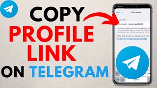 How to Get Telegram Profile Link  Copy Telegram Link tutorial [upl. by Danae]