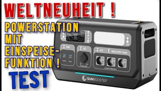 🔋⚡SUNBOOSTER Powerstation mit Einspeisefunktion Test Solaranlage mit Speicher Balkonkraftwerk [upl. by Arocet365]