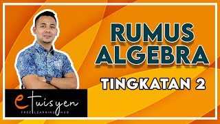 eTuisyen TINGKATAN 2 MATEMATIK Bab 3  Rumus Algebra [upl. by Stulin]