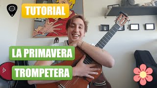 CÓMO TOCAR LA PRIMAVERA TROMPETERA  Tutoriales de GUITARRA  Los Delincuentes [upl. by Richmond610]