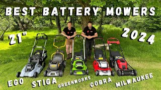 The 5 BEST 21quot Homeowner Battery LAWN MOWERS IN 2024 [upl. by Conal253]