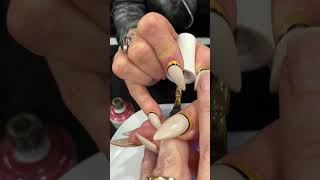 Cat eye gel polish tutorial by Gelish 💅 PREMIERE COLUMBUS SHOW cateyegel gelish nailtechlife [upl. by Nimra]