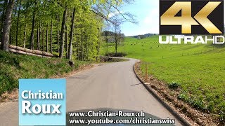 1X UHD  Switzerland 317 on board camera Route Rossens Barrage PontlaVille Treyvaux Hero6 [upl. by Broome921]