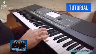 Explicale Amar Azul  Tutorial paso a paso teclado [upl. by Knepper]