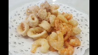 FRITTURA DI CALAMARI E GAMBERI⭐RITA CHEF  Asciutta e croccante [upl. by Tshombe594]