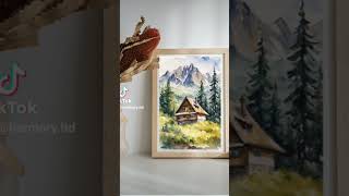 Gasienicowa Valley in Tatra Mountains Poland watercolor art Tatras Watercolor PolandArt [upl. by Azil]