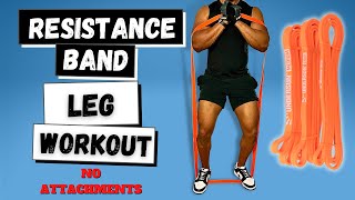 Resistance Band LEG Workout  NO ATTACHMENT [upl. by Bogusz]