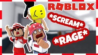 ROBLOX  SCREAMING ON FLEE Ft Phoeberry and DaPandaGirl [upl. by Leahcim]