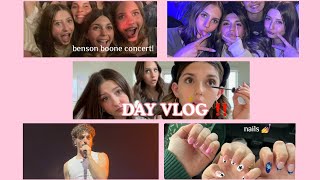 I WENT TO THE BENSON BOONE CONCERT ￼ day vlog nails concert getting ready 🩷🎀 [upl. by Enileda527]