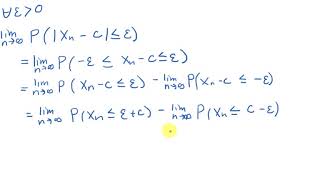 Convergence in Probability and Distribution to a Constant [upl. by Chase]