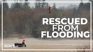 Coast Guard rescues 5 people on Washingtons Grays River during flooding [upl. by Muhammad]