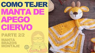 MANTA de APEGO crochet para BEBÉ CIERVO FÁCIL paso a paso en ESPAÑOL  PATRÓN GRATIS  GRANNY SQUARE [upl. by Bever]