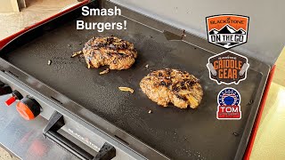 How To Make Onion Smash Burgers  Blackstone Adventure Ready 20”x14” Portable Propane Griddle [upl. by Anevad2]