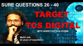 TCS DIGITAL APTITUDE QUESTIONS WITH SOLUTIONS PART 3 Q NO 2640  By Mohit Jain  Sure Questions [upl. by Chaffin]