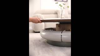 ROLLER Ø80cm Crystal Marble Rotatable Coffee Table [upl. by Elam]