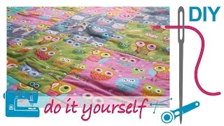 DIY  Patchwork Decke und Kissen selber nähen  Patchworken für Nähanfänger [upl. by Kcaj745]