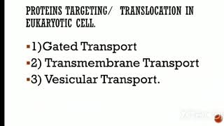 Protein Transport Types in Eukaryotic cells Gated Transmembrane and Vesicular [upl. by Odranreb]