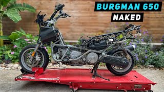 Suzuki Burgman 650 Naked Whats inside  Mitchs Scooter Stuff [upl. by Raddi]