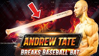 Andrew Tate Demonstrates How to Kick Through A Baseball Bat With One Kick [upl. by Nayve]