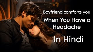 Boyfriend Comforts You When You Have a Headache  Hindi  ASMR  Cuddles  Kisses  Sleep Pampers❤️ [upl. by Elreath]