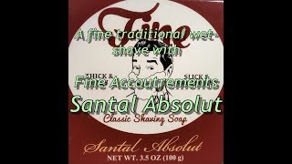 Sraight Razor Shavin with Fine Santal Absolut [upl. by Adnole879]