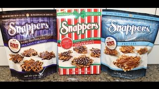 Edward Marc Snappers Peppermint Pretzel amp Sea Salt Caramel Gourmet Pretzel Treats Review [upl. by Sackey]