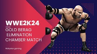 wwe 2k 24 elimination chamber match WWE goldberag wwe wwe2k22 goldbearg [upl. by Anuhsal570]