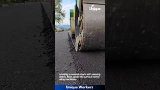 Roadside leveling process  The workers do their job perfectly  machine shorts [upl. by Darce]