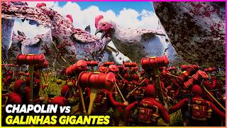 CHAPOLIN COLORADO vs GALINHAS GIGANTES AO SOM DE POWER METAL epicbattle [upl. by Abbot]