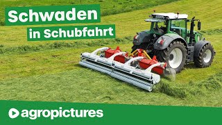 Fendt 828 Vario mit Pickup Bandschwader Reiter Respiro R6 rd  Agropictures Technik Check [upl. by Summers838]