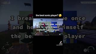 The best Sonic player 🤔 youtubeshorts tonyversus sonic gaming meme funny viralvideo shorts [upl. by Yrailih595]