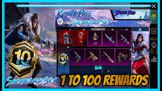 A10 ROYAL PASS IS HERE  1 TO 100 REWARDS  GLACIER ITEMS COMING BACK FROM SEASON 4 [upl. by Tarttan]