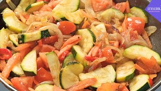 recette avec courgette et carotte à la poêle 44 [upl. by Hannavas]