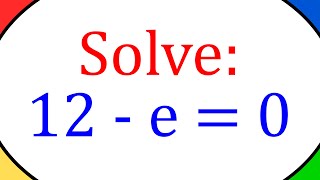 Q7a Solve 12  e  0 [upl. by Mairam]