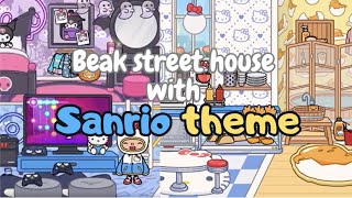 Beak street house with Sanrio theme  hello kitty  Kuromi  BadtzMaru  Gudetama  TocaBoca [upl. by Cad]