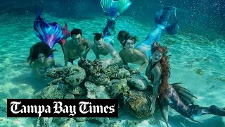 Watch Florida’s professional mermaids swim in Dunnellon’s springs [upl. by Quincey]