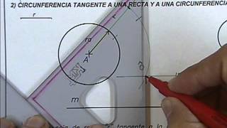 Circunferencia tangente a una recta y una circunferencia [upl. by Krissy]