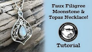 Making Faux Filigree Pendant A Silversmithing Tutorial [upl. by Enirehs]