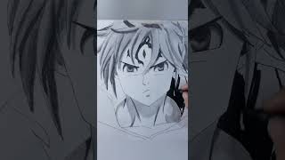 drawing meliodas nanatsu no taizai kids drawing nanatsunotaizai shorts [upl. by Lellih]