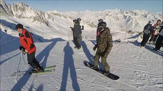 Passo Tonale Downhill route Cime Presena Red 41 Red 39 Black 37 [upl. by Abdel320]