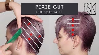 PIXIE HAIRCUT WITH FRINGES  TUTORIAL by SCK [upl. by Hollister]