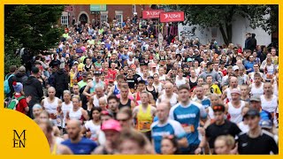 Thousands take to the streets for Great Manchester Run [upl. by Akeret]