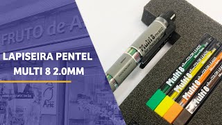 Lapiseira Profissional para Desenho e Escrita Pentel Multi 8 20 mm 08 Cores [upl. by Euqinna637]