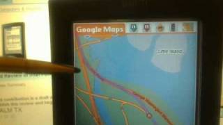 Google Maps PALM OS  Palm TX PDA [upl. by Ahsenauq701]