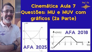 Cinemática aula 7 Questões MU e MUV 2a parte [upl. by Guilbert492]