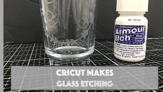 Easy Glass Etching Under 5 Mins using Armour Etch Cream and Cricut Vinyl Stencil  Great Gift Idea [upl. by Tzong819]